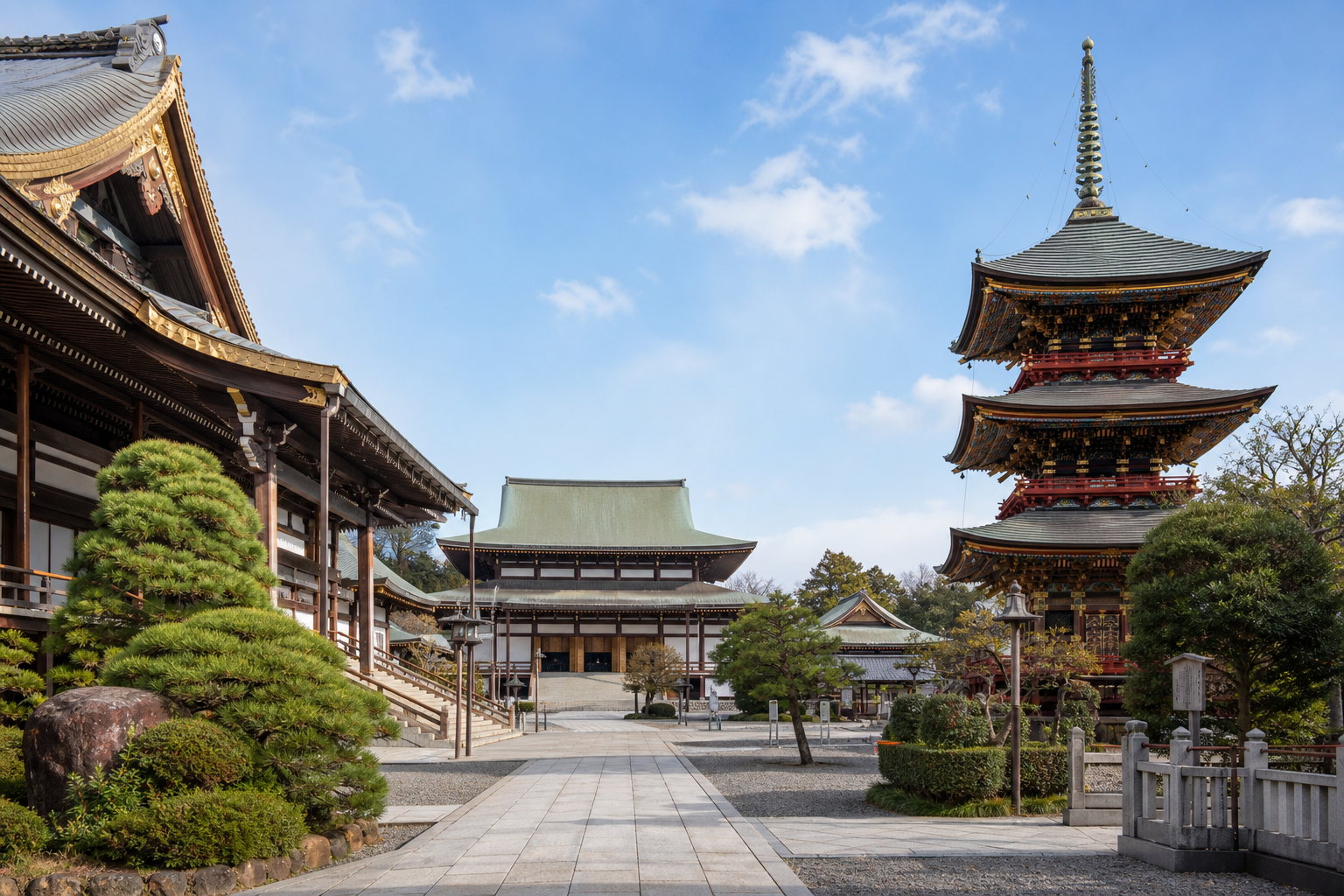 Naritasan Shinshoji temple grounds and pagoda